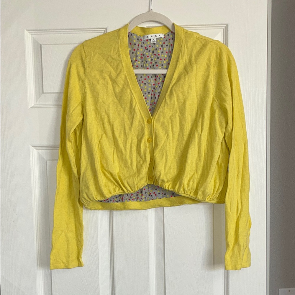CAbi Bright Yellow Cardigan